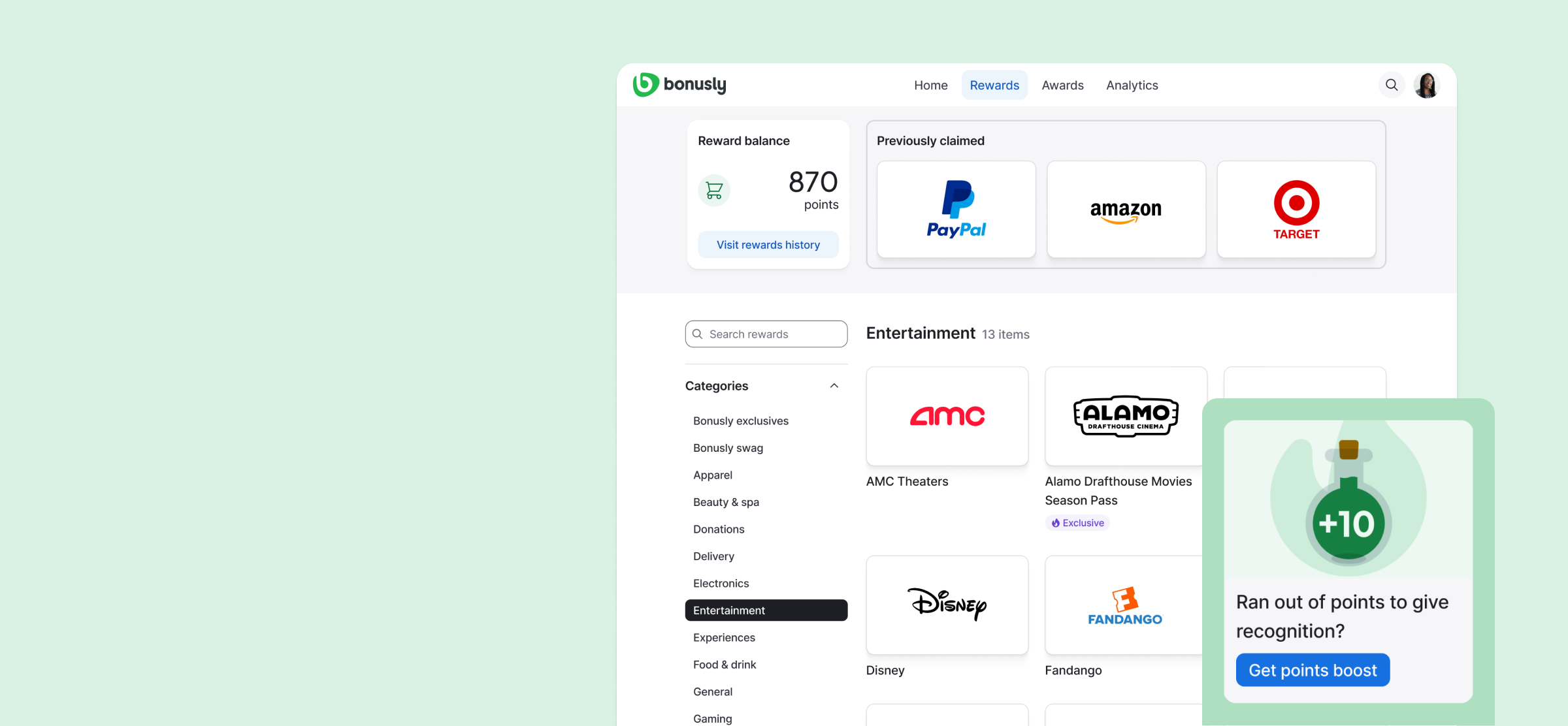 Bonusly Fun and Smart Employee Recognition and Rewards